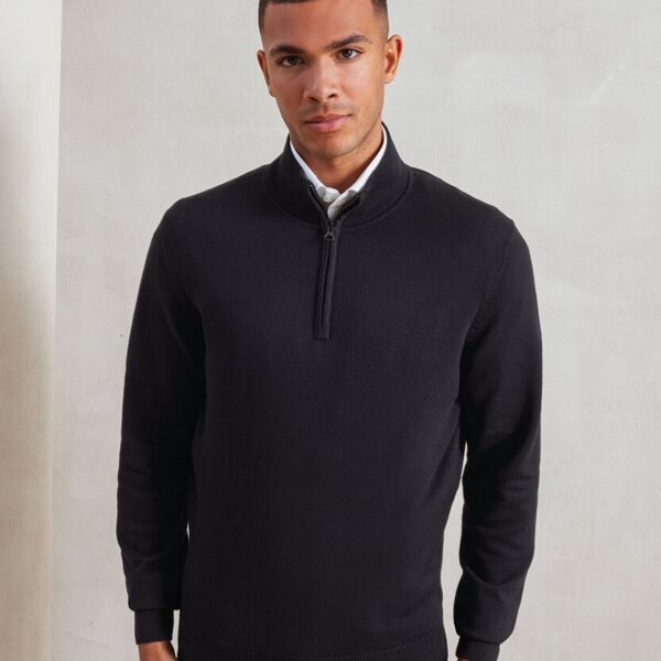 ¼ zip knitted sweater Thumbnail